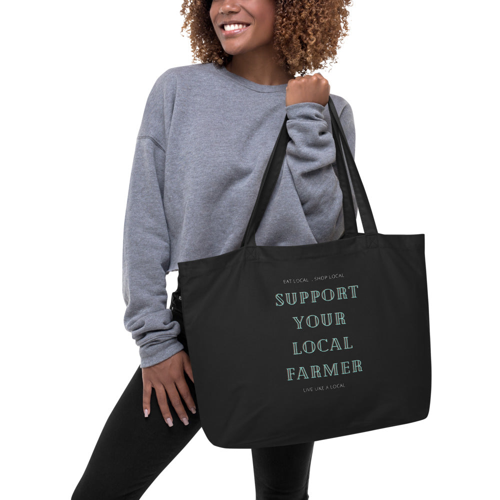 Tote Support Local Large organic tote bag