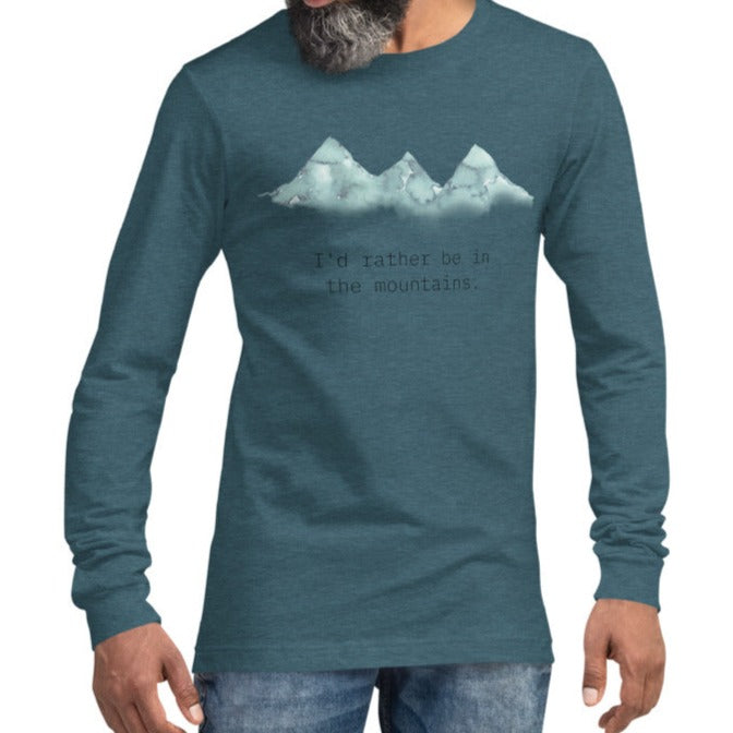 Unisex Men's In the Mountains Long Sleeve Tee