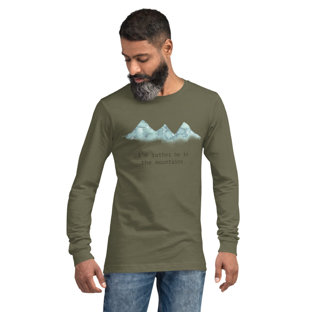 Unisex Men's In the Mountains Long Sleeve Tee