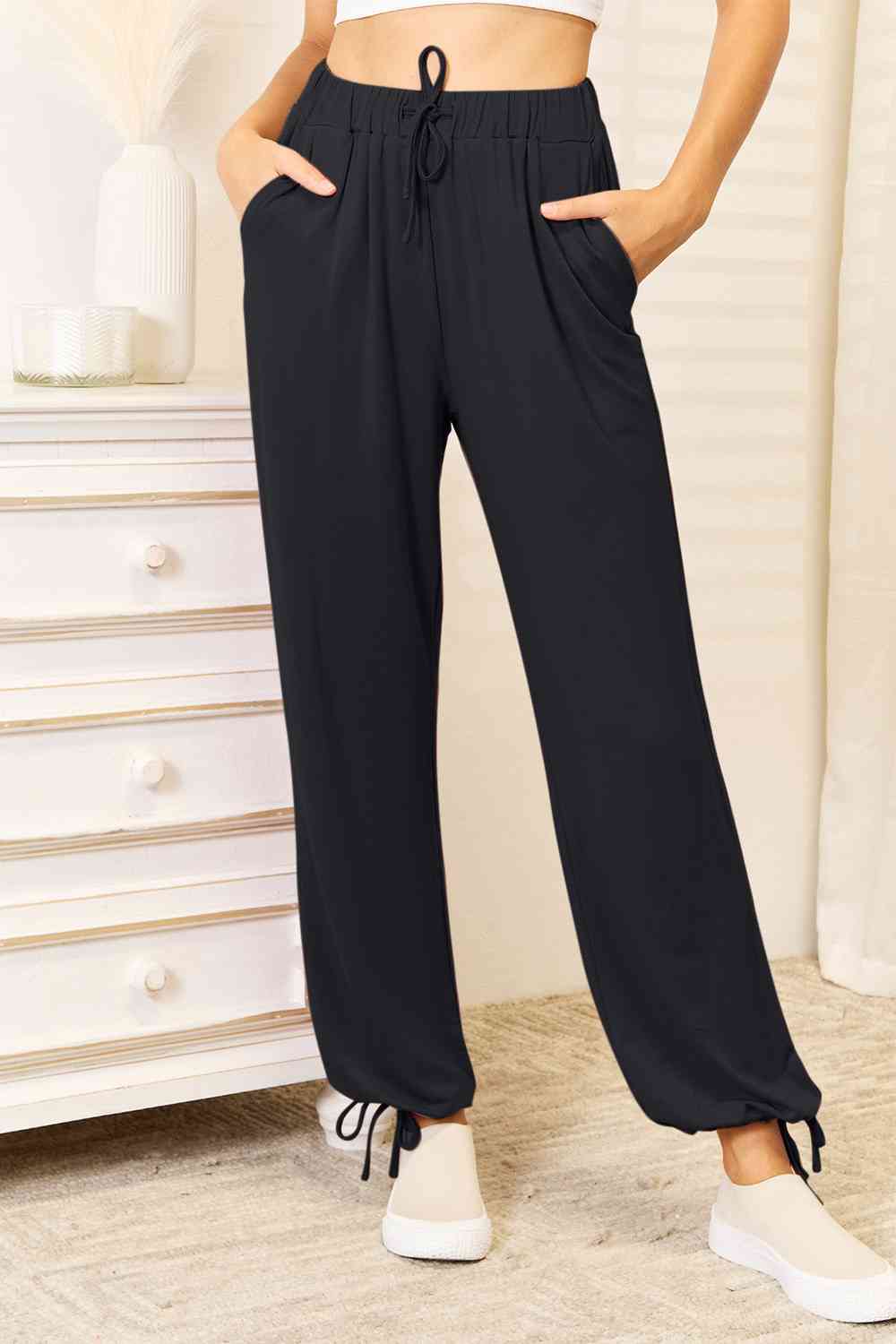 Pants Soft Drawstring Waist Pants with Pockets