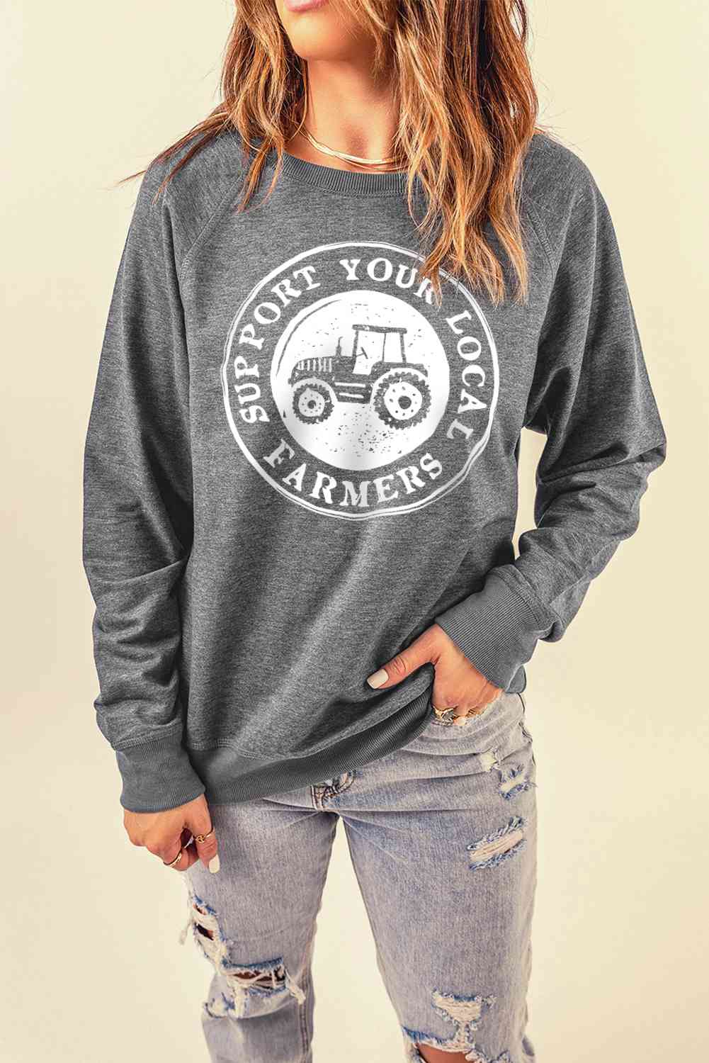 BM TEE A SUPPORT FARMERS Graphic Sweatshirt