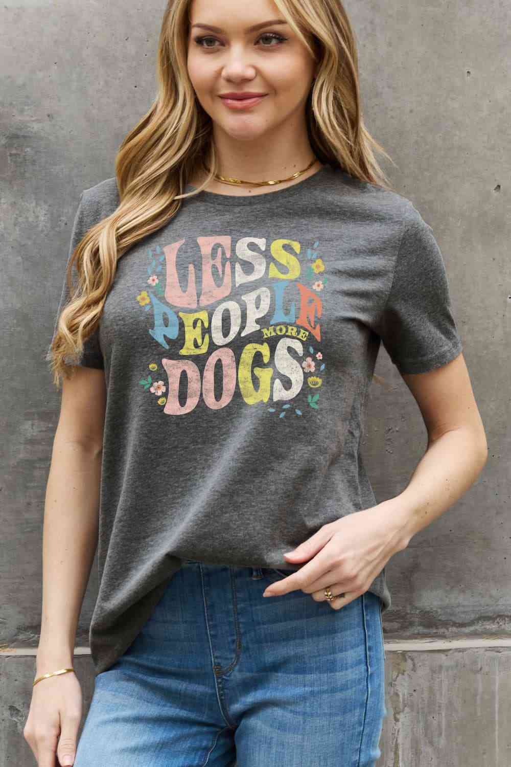 BM TEE A LESS PEOPLE MORE DOGS Graphic T-Shirt
